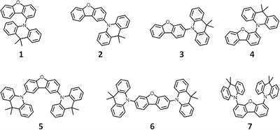 Molecular Design Based on Donor-Weak Donor Scaffold for Blue Thermally-Activated Delayed Fluorescence Designed by Combinatorial DFT Calculations